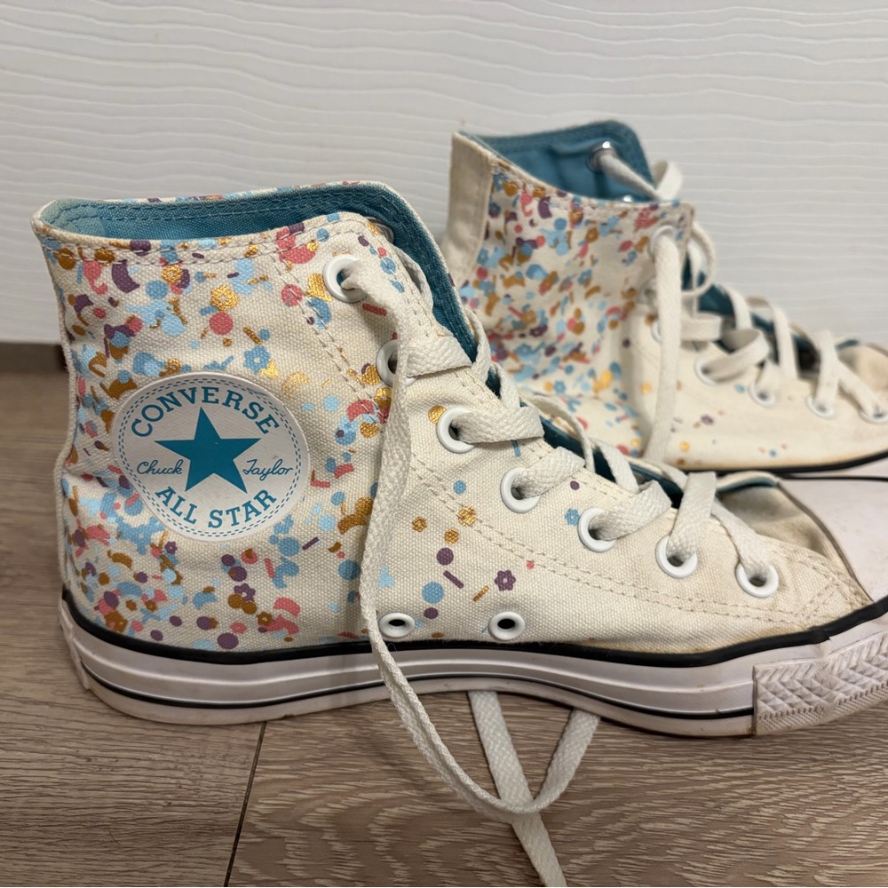 Converse High-Tops with Multicolor Pattern - Picture 2 of 4